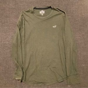 Hollister dark green, long sleeve shirt